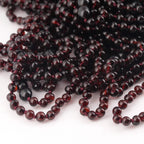 Baltic Amber Teething Necklace. Baroque Dark Cognac 5mm - XB54DC