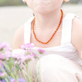 Honey Baltic amber baroque junior necklace, 38cm