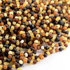 Natural Baltic Amber Junior Necklace. Baroque Multicolour 5mm - XB54M2M