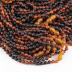 Natural Baltic Amber Junior Necklace. Baroque Rainbow 5mm - XB55RB3M