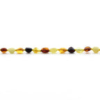 BALTIC AMBER TEETHING BRACELET. SIDE DRILL MIX I 6X4 MM