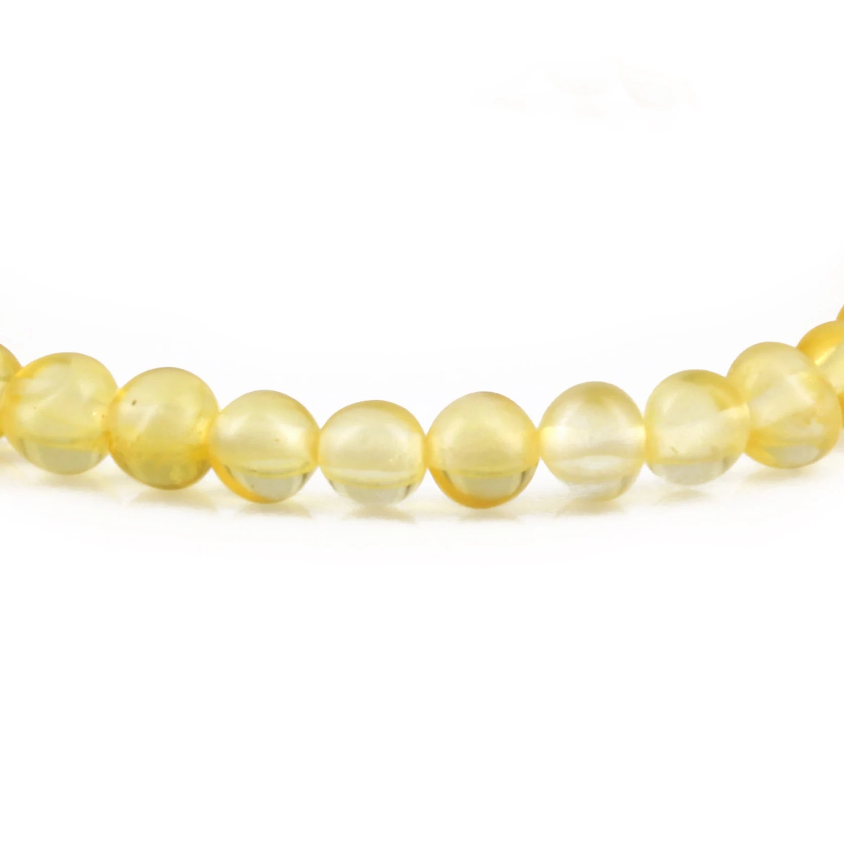 Adult Baltic Amber Bracelet. Baroque Yellow 5mm - XB55Y