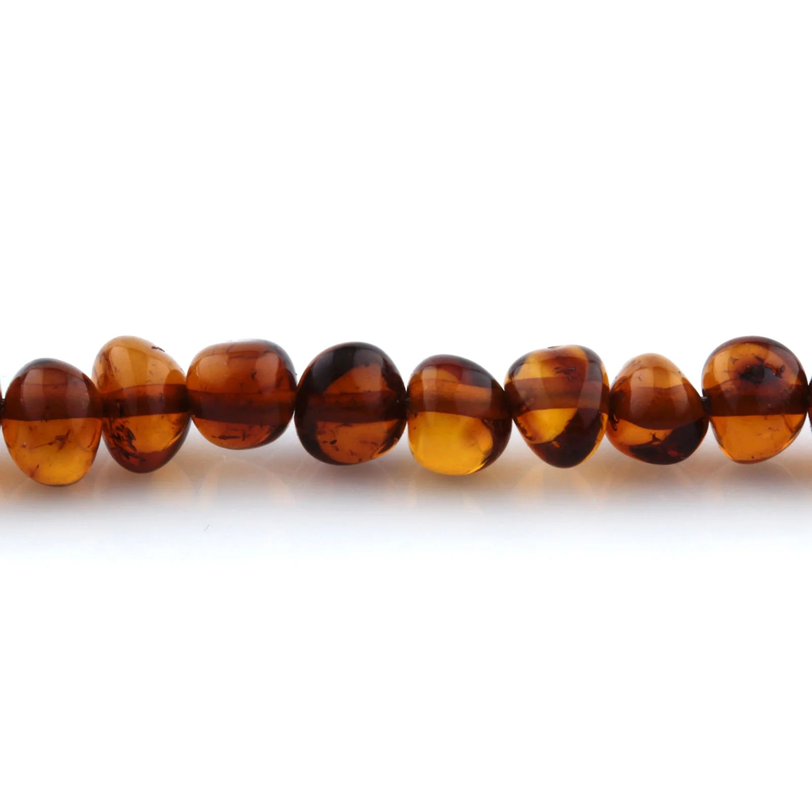 Adult Baltic Amber & 925 Sterling Silver Clasp Bracelet 18cm. SB101