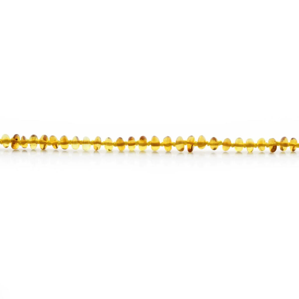 ADULT BALTIC AMBER NECKLACE. ROUNDEL LIGHT COGNAC 5X3 MM