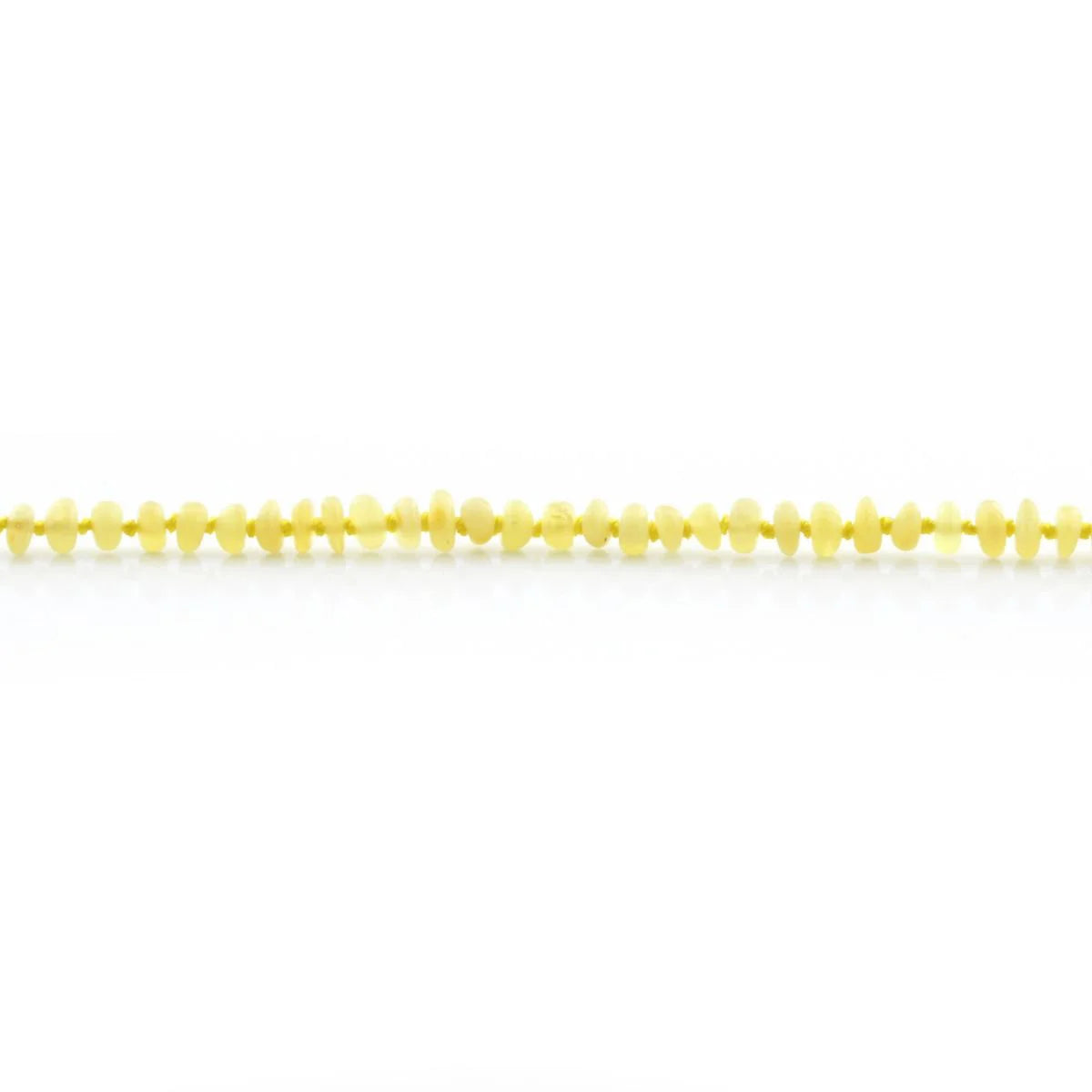 ADULT BALTIC AMBER NECKLACE. ROUNDEL MILKY YELLOW 5X3 MM