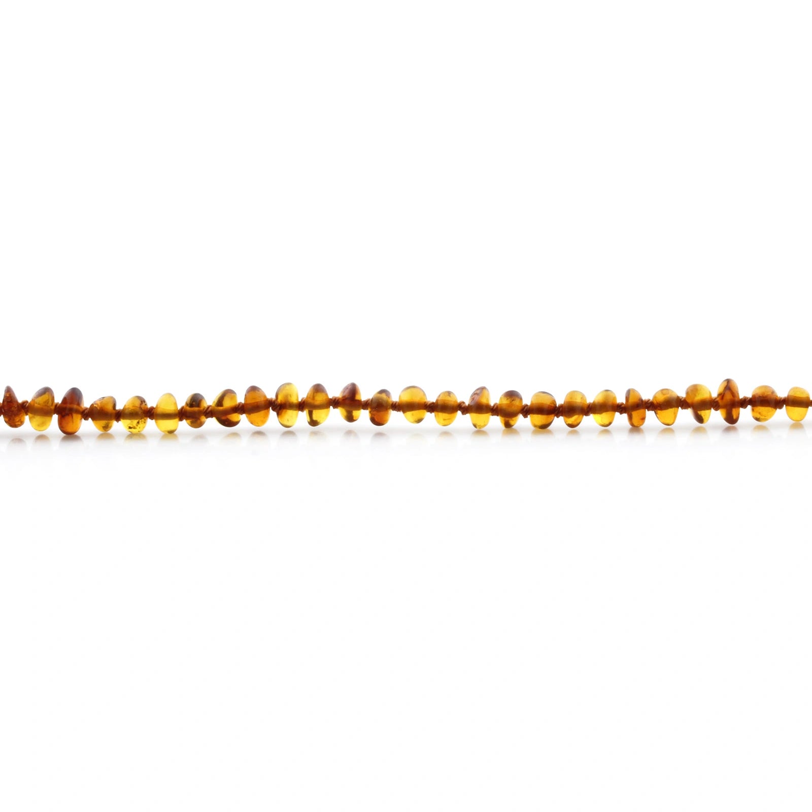 Adult Baltic Amber Necklace. Roundel Cognac 5mm - RO51