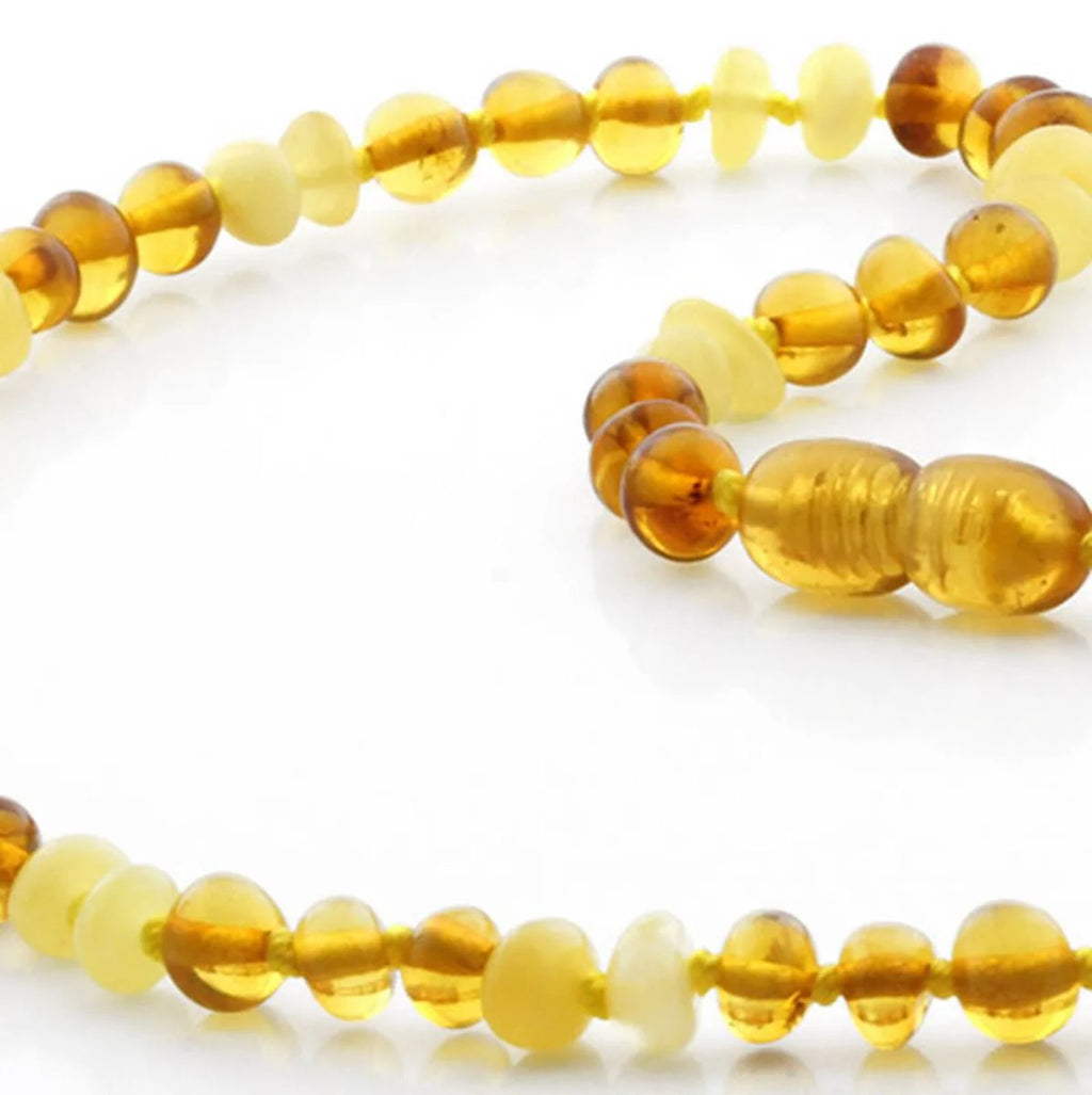 Adult Baltic Amber Necklace. Baroque Light Cognac 5mm - BA122