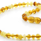 Adult Baltic Amber Necklace. Baroque Light Cognac 5mm - BA122