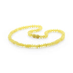 ADULT BALTIC AMBER NECKLACE. ROUNDEL MILKY YELLOW 5X3 MM