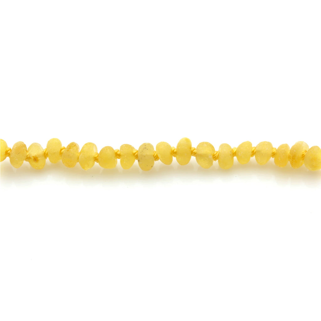Adult Baltic Amber Necklace. Baroque Milky Yellow 4mm - BA146