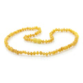 Adult Baltic Amber Necklace. Baroque Milky Yellow 4mm - BA146