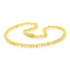 Adult Baltic Amber Necklace. Baroque Milky Yellow 4mm - BA147