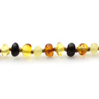 Adult Baltic Amber Necklace. Baroque Multicolour 4mm - BA153