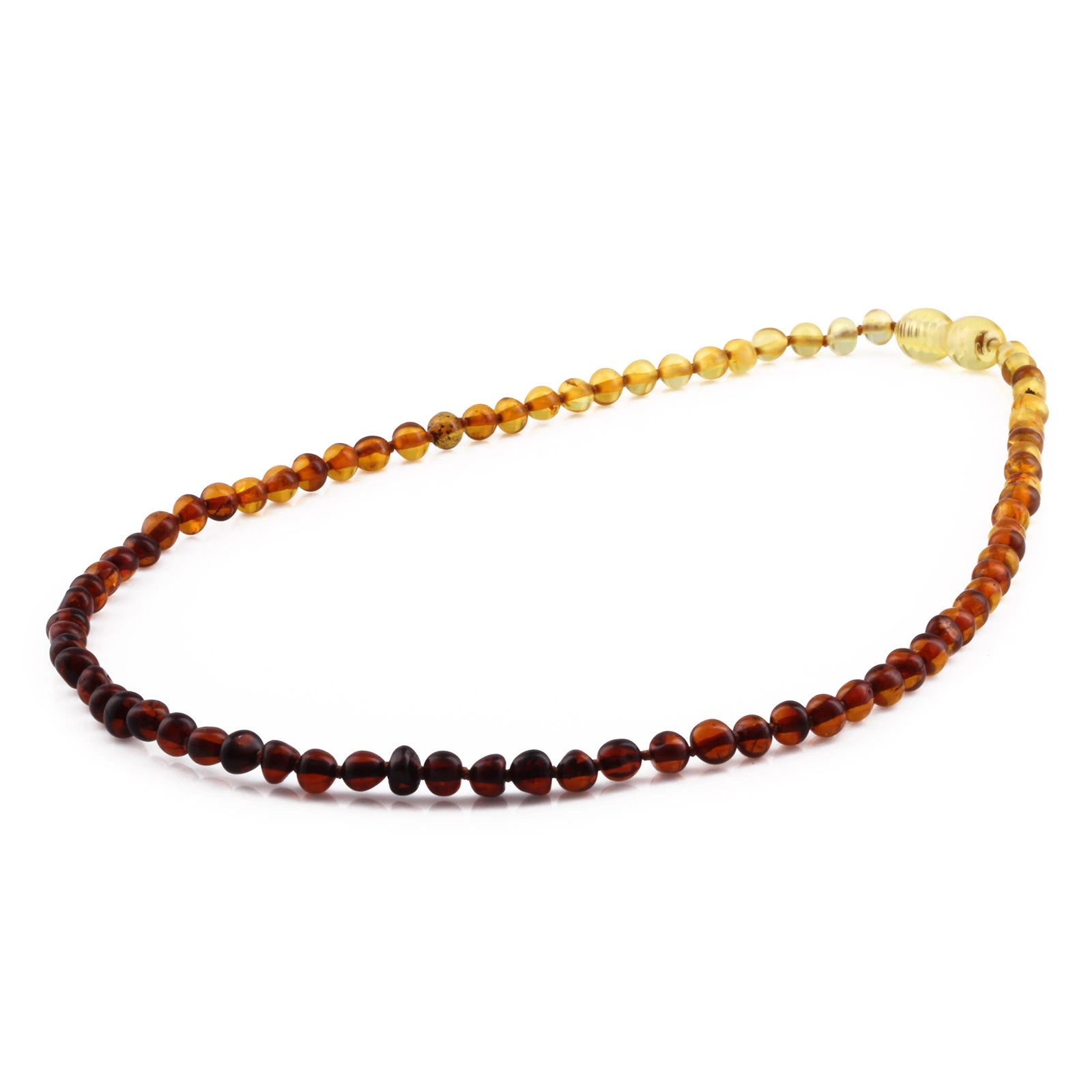 Adult Baltic Amber Necklace. Baroque Rainbow 5mm - BA123