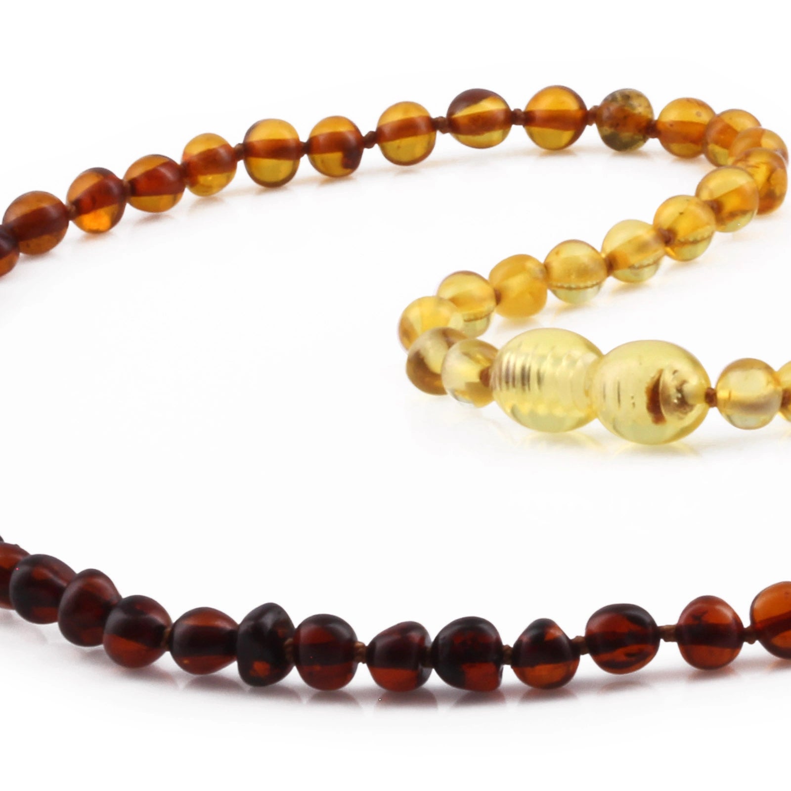 Adult Baltic Amber Necklace. Baroque Rainbow 5mm - BA123