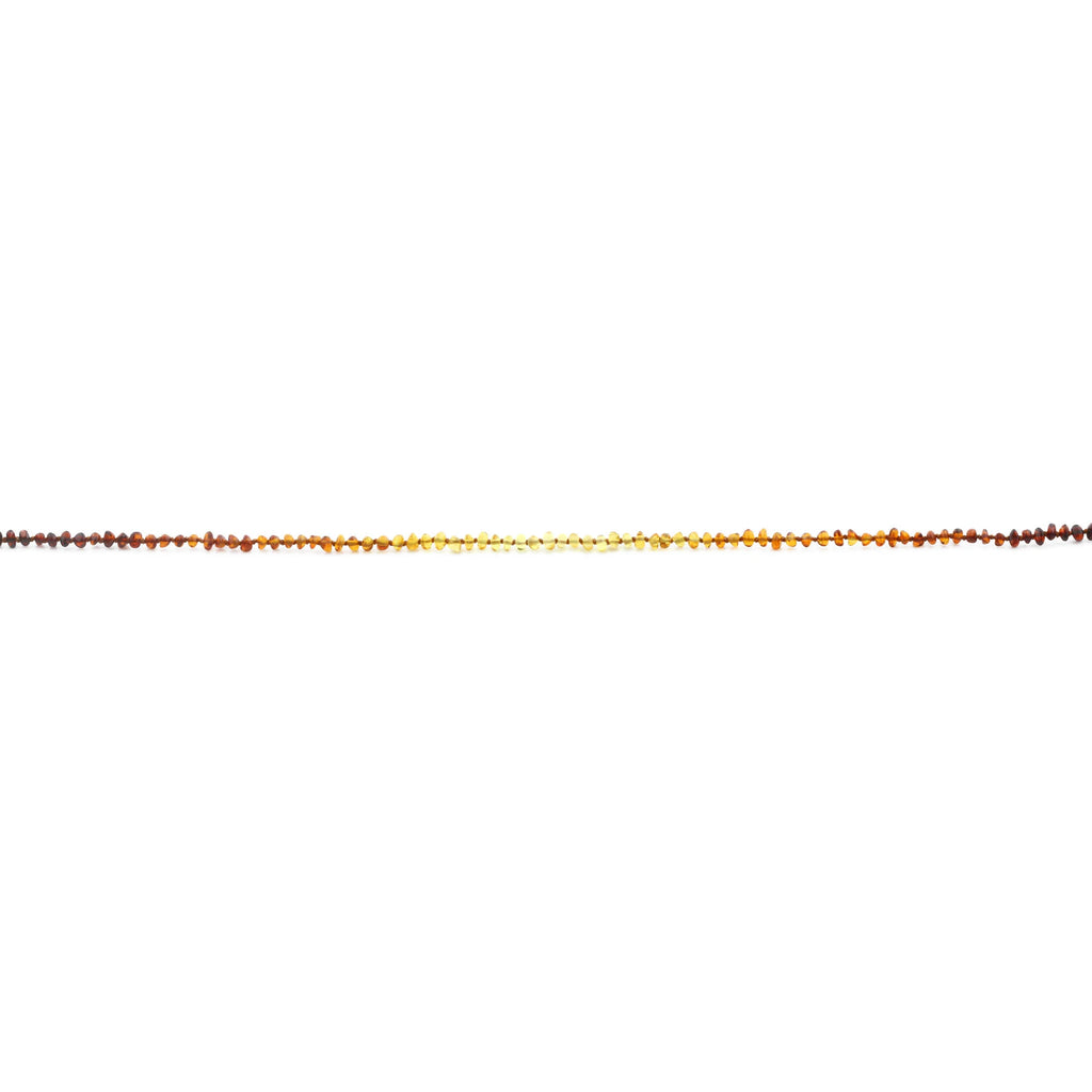 Adult Baltic Amber Necklace. Baroque Rainbow 4mm - BA155