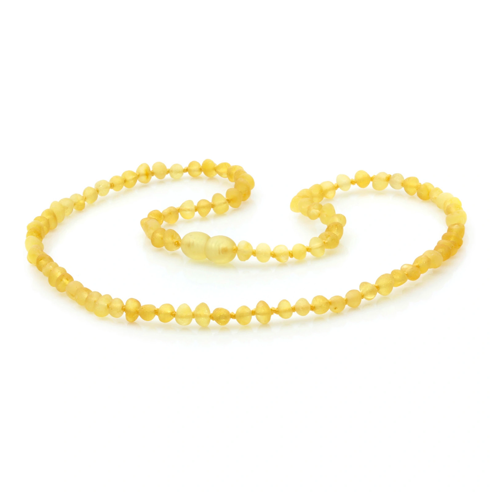 Adult Baltic Amber Necklace. Baroque Yellow 4mm - BA143