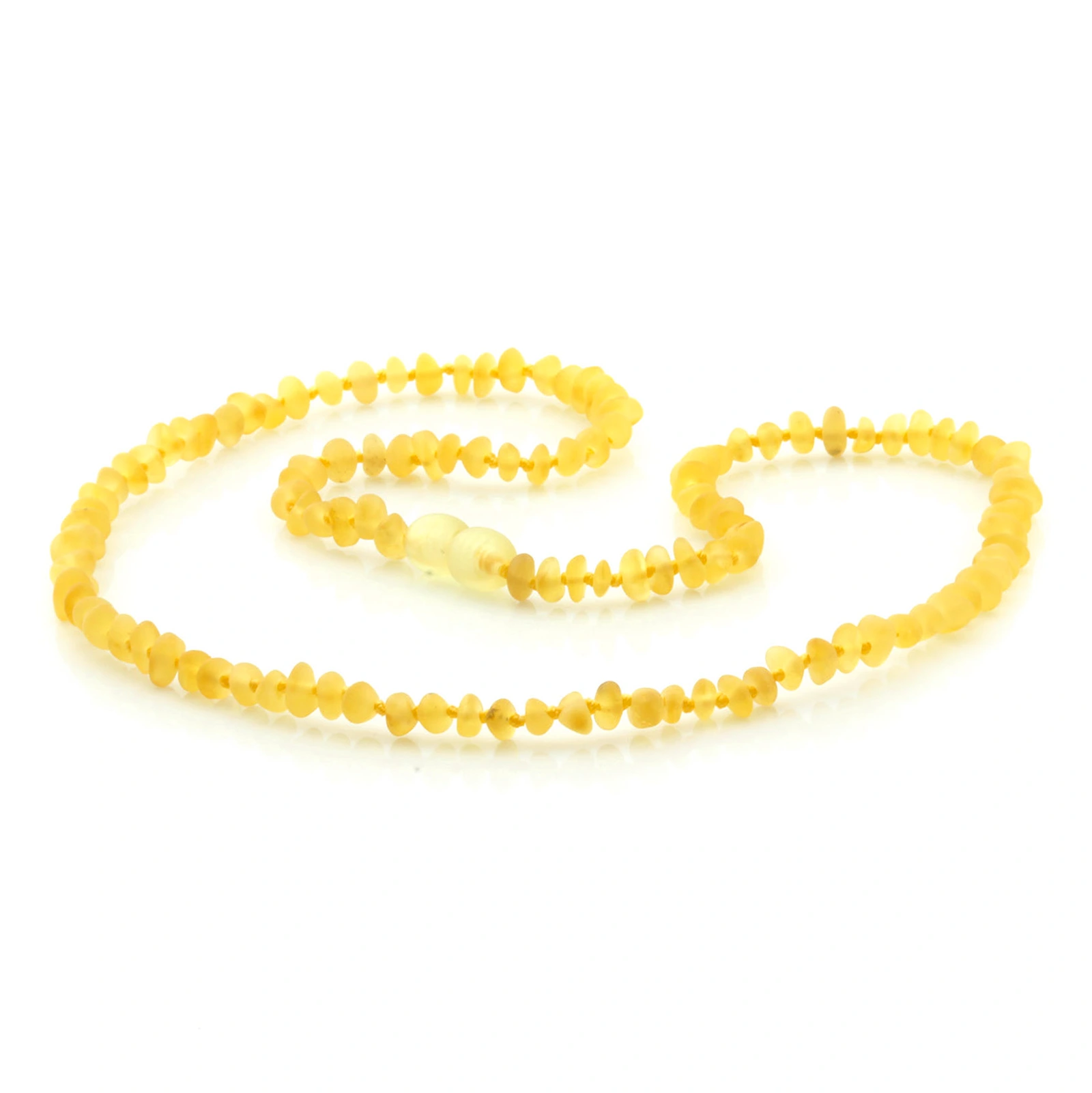 Adult Baltic Amber Necklace. Baroque Yellow 4mm - BA145