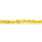 Adult Baltic Amber Necklace. Olive Light Cognac Glossy 5mm - OL39