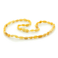 Adult Baltic Amber Necklace. Olive Milky Yellow Matte 5mm - OL44
