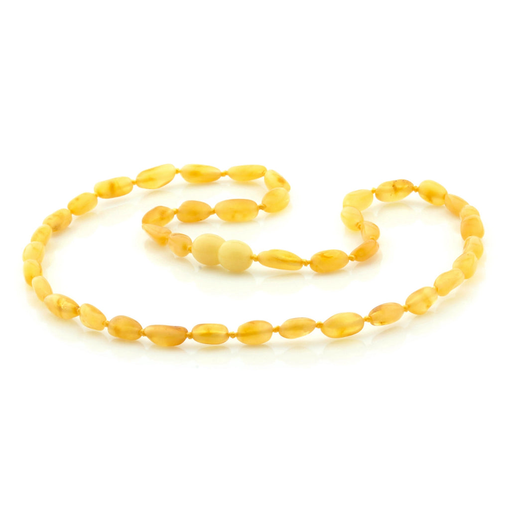 Adult Baltic Amber Necklace. Olive Milky Yellow Glossy 5mm - OL38