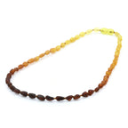Adult Baltic Amber Necklace. Olive Rainbow Rough 5mm - OL47