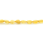 Adult Baltic Amber Necklace. Olive Yellow Matte 5mm - OL43