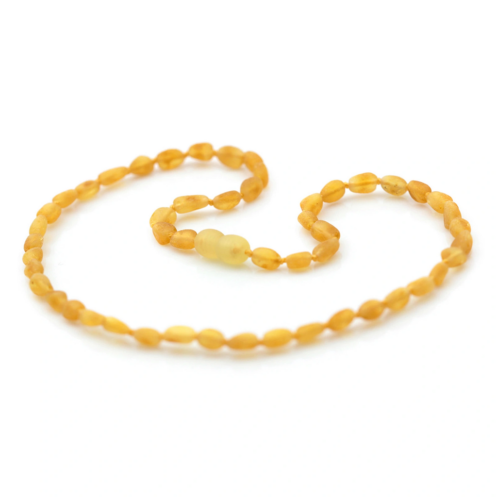 Adult Baltic Amber Necklace. Olive Yellow Rough 5mm - OL53