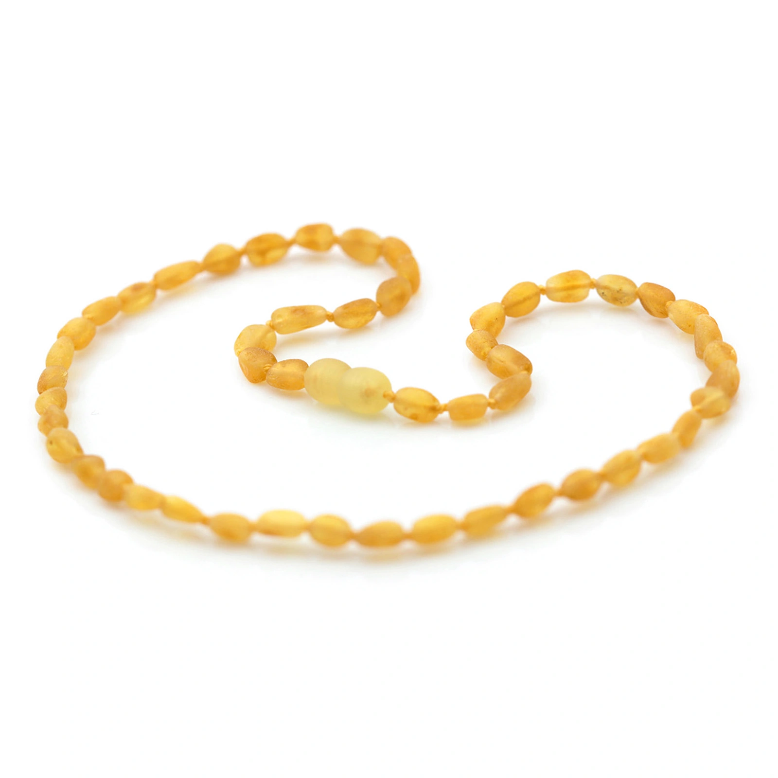 Adult Baltic Amber Necklace. Olive Yellow Rough 5mm - OL53