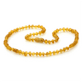 Honey Baltic amber baroque adult necklace, 45cm