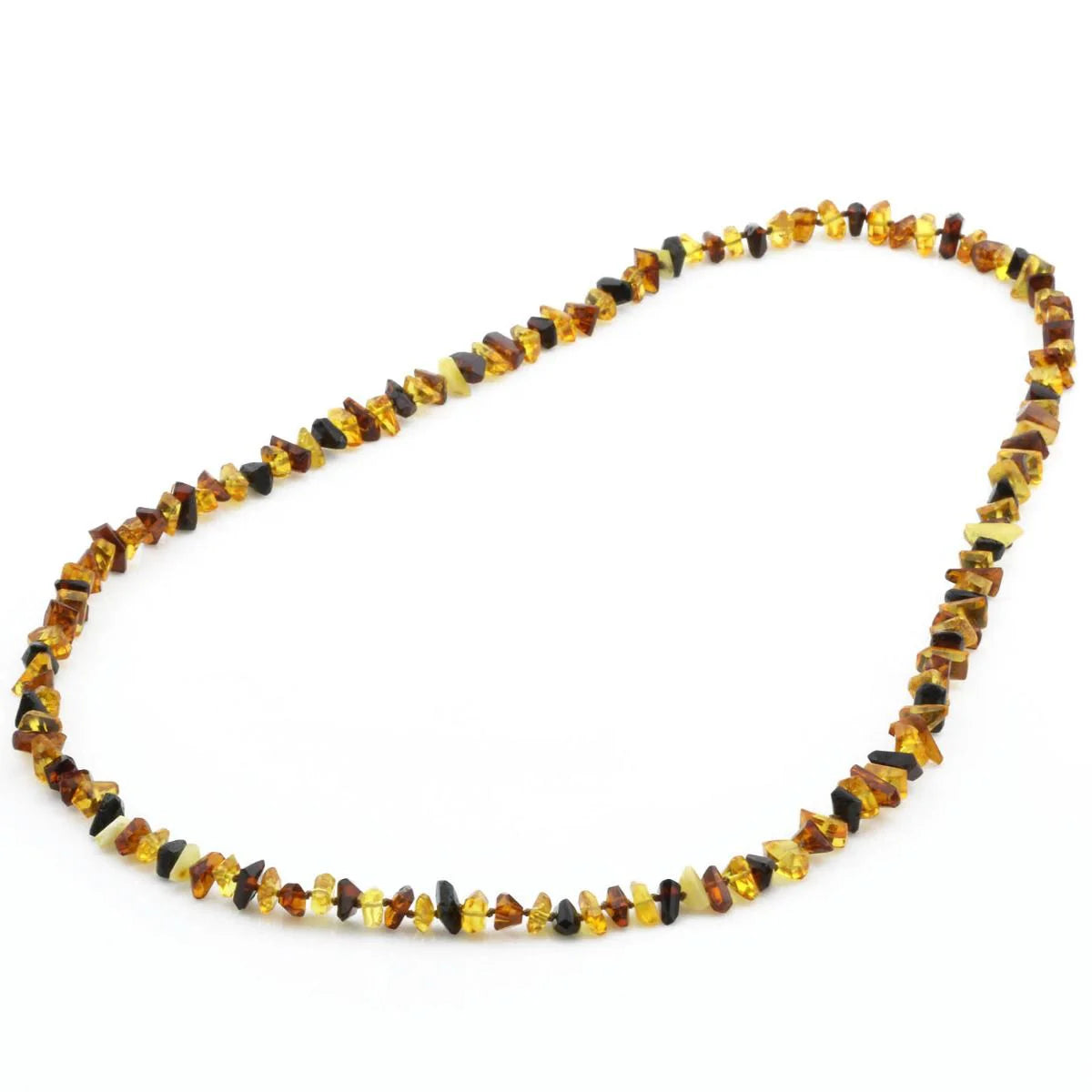 Natural Baltic Amber Necklace Free Faceted Beads 70cm 19gr FBR14