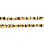 Natural Baltic Amber Necklace Free Faceted Beads 70cm 19gr FBR14