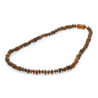 Adult Baltic Amber Necklace. Roundel Black Mix 5mm - RO91
