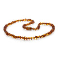 Adult Baltic Amber Necklace. Roundel Cognac 5mm - RO51