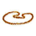 Adult Baltic Amber Necklace. Roundel Cognac 5mm - RO63