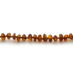 Adult Baltic Amber Necklace. Roundel Cognac 5mm - RO83