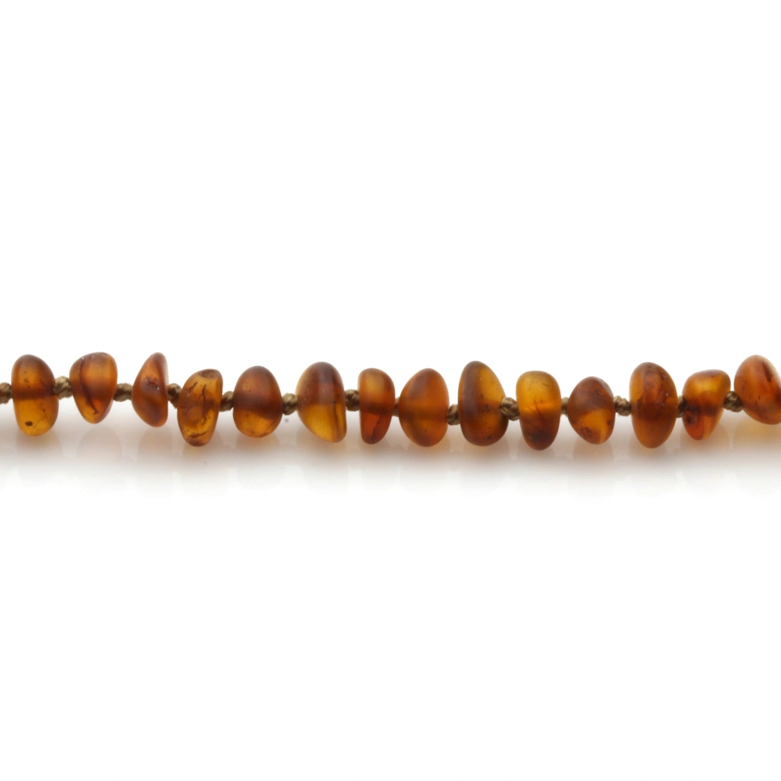 Adult Baltic Amber Necklace. Roundel Cognac 5mm - RO83