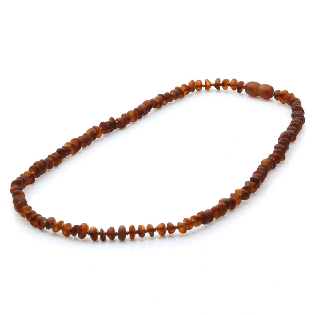 Adult Baltic Amber Necklace. Roundel Cognac 5mm - RO83