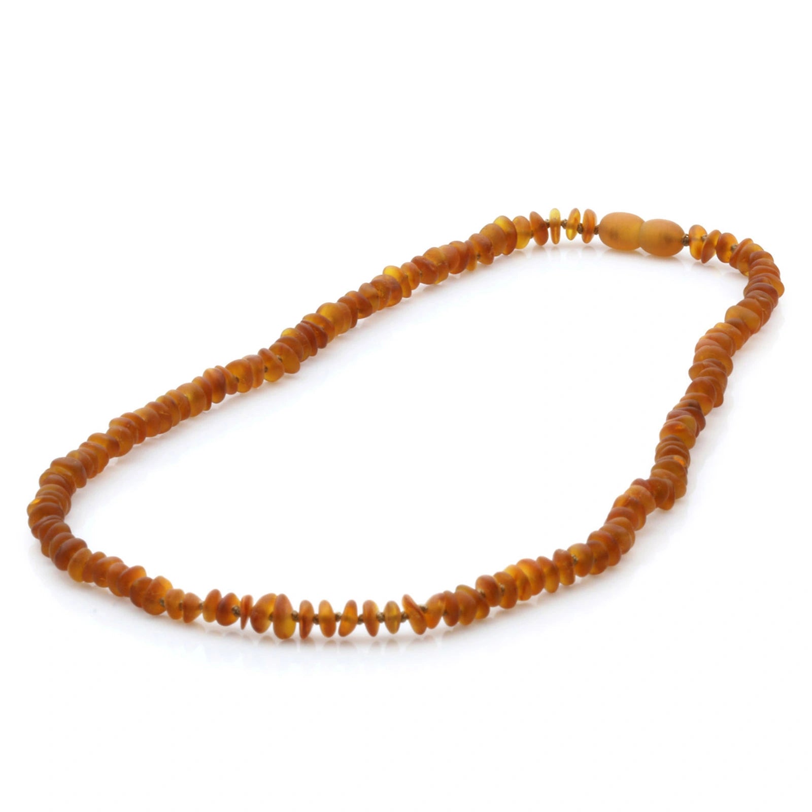 Adult Baltic Amber Necklace. Roundel Cognac 5mm - RO68