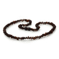 Adult Baltic Amber Necklace. Roundel Dark Cognac 5mm - RO69