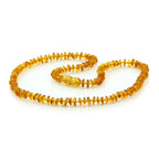 Adult Baltic Amber Necklace. Roundel Light Cognac 5mm - RO62