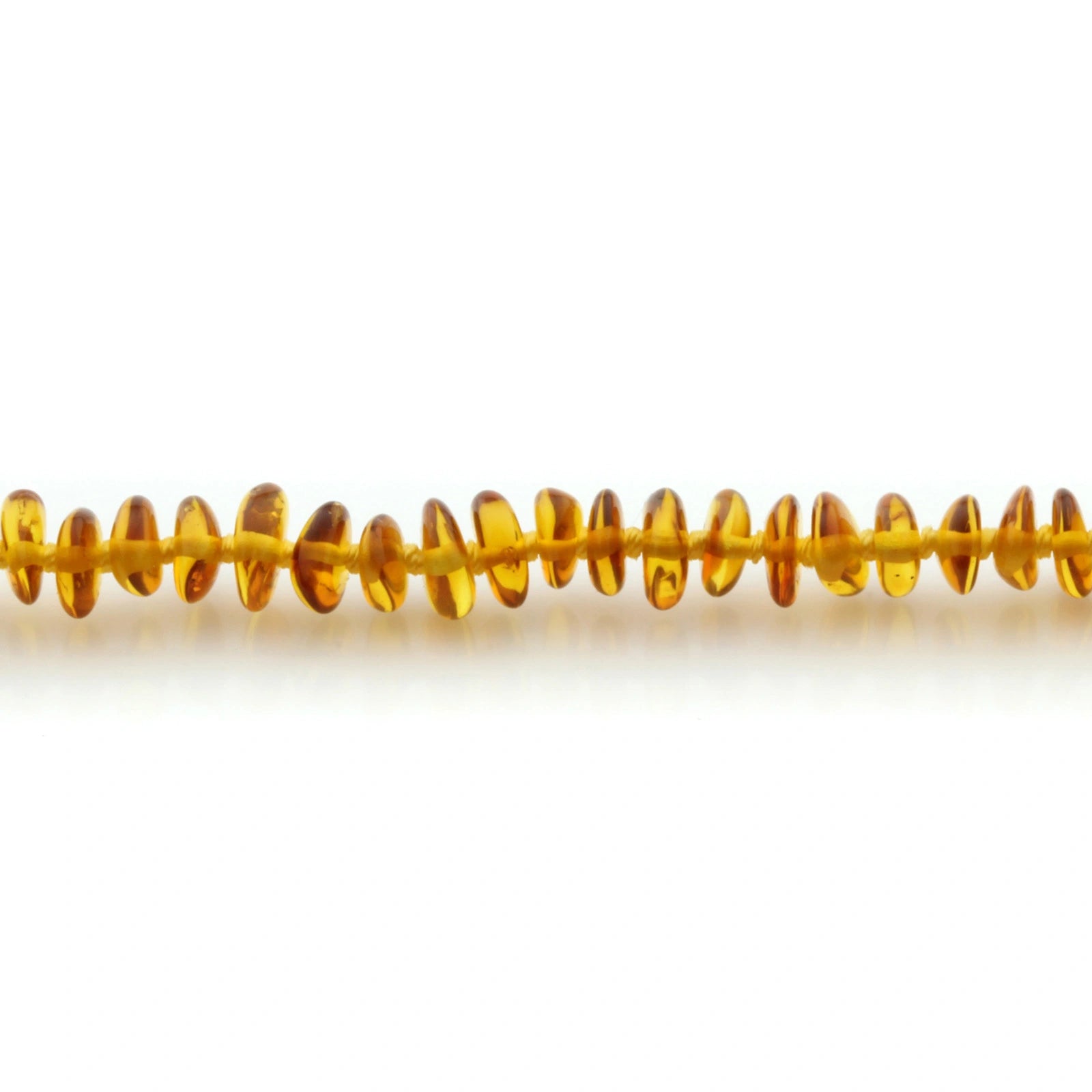 Adult Baltic Amber Necklace. Roundel Light Cognac 5mm - RO62