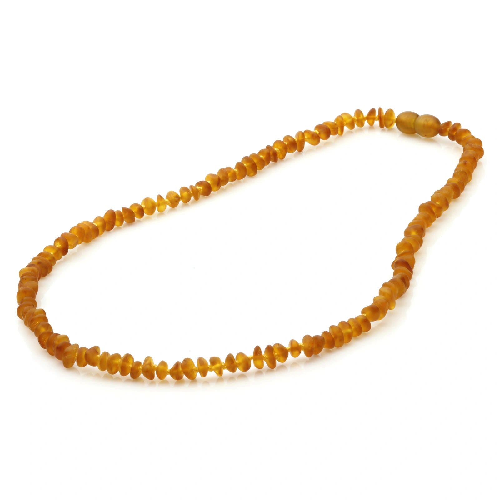 Adult Baltic Amber Necklace. Roundel Light Cognac 5mm - RO72