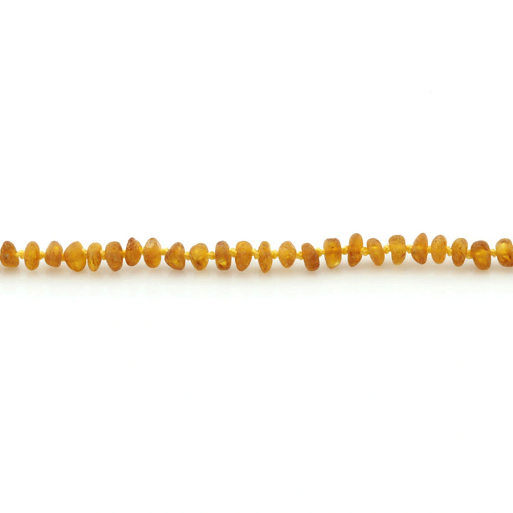 Adult Baltic Amber Necklace. Roundel Light Cognac Rough 5mm - RO92