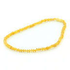 Adult Baltic Amber Necklace. Roundel Milky Yellow 5mm - RO66