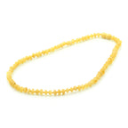 Adult Baltic Amber Necklace. Roundel Milky Yellow 5mm - RO79