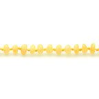 Adult Baltic Amber Necklace. Roundel Milky Yellow 5mm - RO79