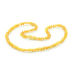 Adult Baltic Amber Necklace. Roundel Milky Yellow 5mm - RO85