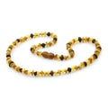 Adult Baltic Amber Necklace. Roundel Multicolour 5mm - RO86