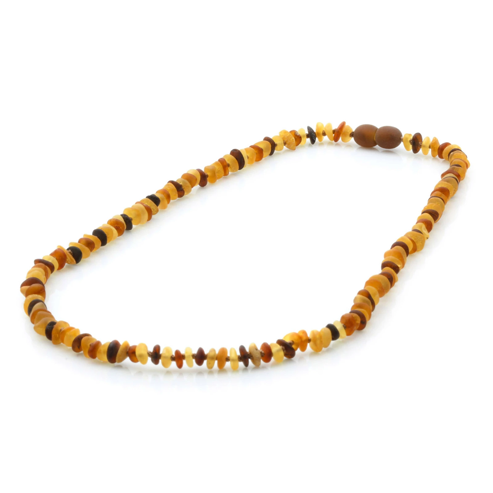 Adult Baltic Amber Necklace. Roundel Multicolour 5mm - RO67